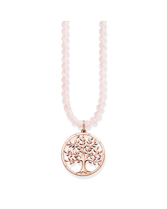 Necklace Power Necklace Tree Of Love Pink 925 Sterling Silver; 18k Rose Gold Plating