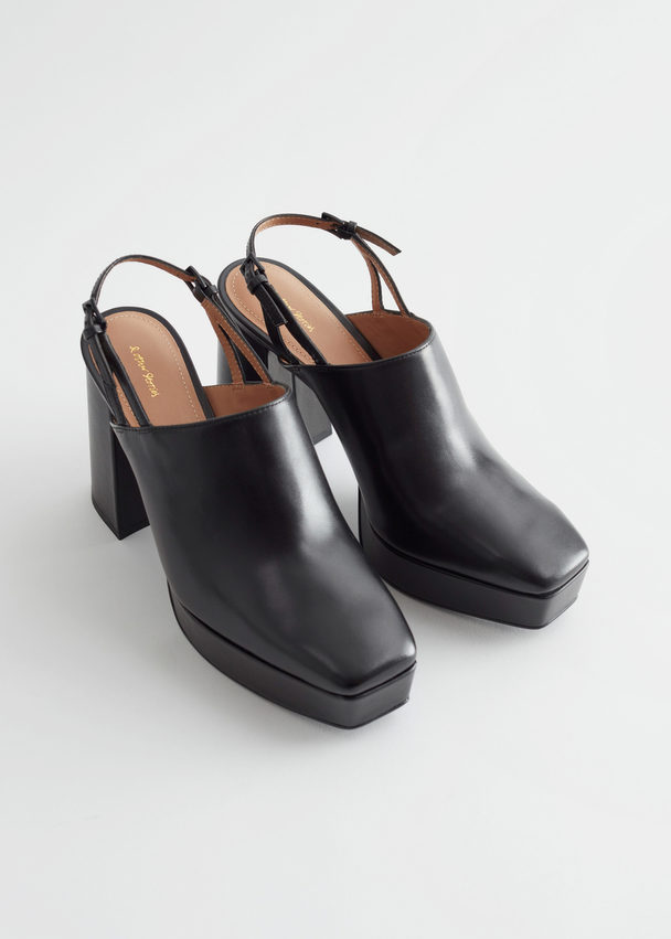 & Other Stories Loafers Met Plateauzool Zwart