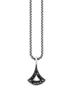 Necklace Asian Ornaments 925 Sterling Silver, Blackened