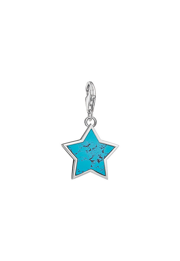 Thomas Sabo Charm Pendant Turquoise Star 925 Sterling Silver