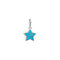 Charm Pendant Turquoise Star 925 Sterling Silver