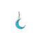 Charm Pendant Turquoise Moon 925 Sterling Silver