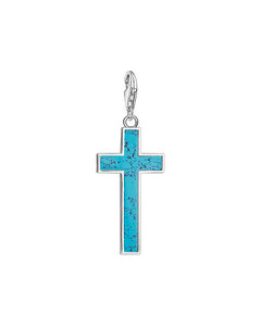 Charm Pendant Turquoise Cross 925 Sterling Silver