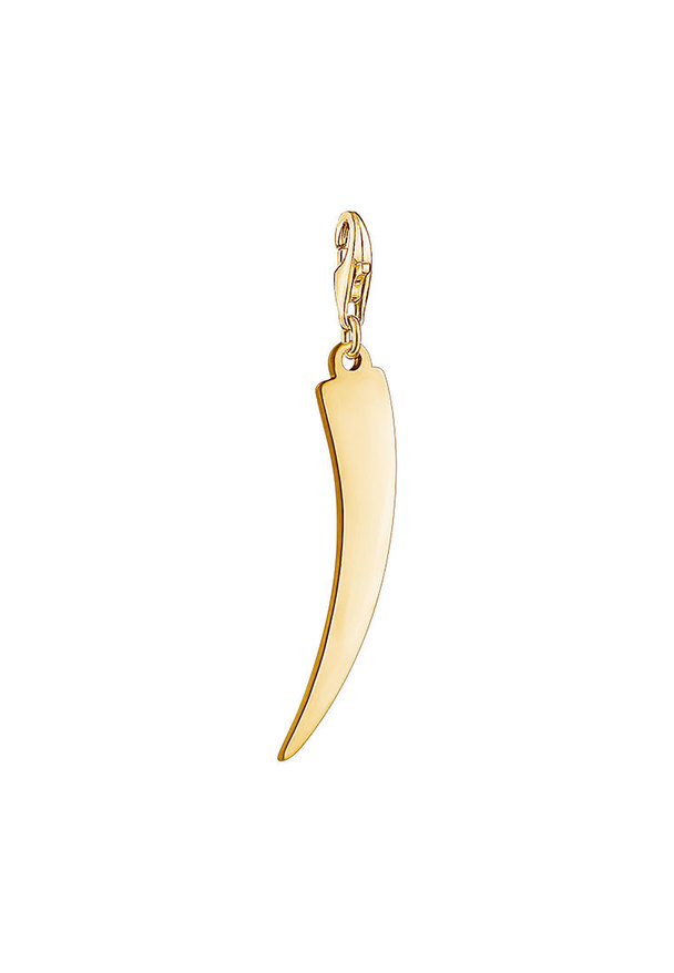 Thomas Sabo Charm Pendant Golden Tooth 925 Sterling Silver; 18k Yellow Gold Plating
