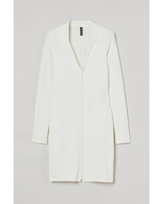 H&M Short Jersey Dress White