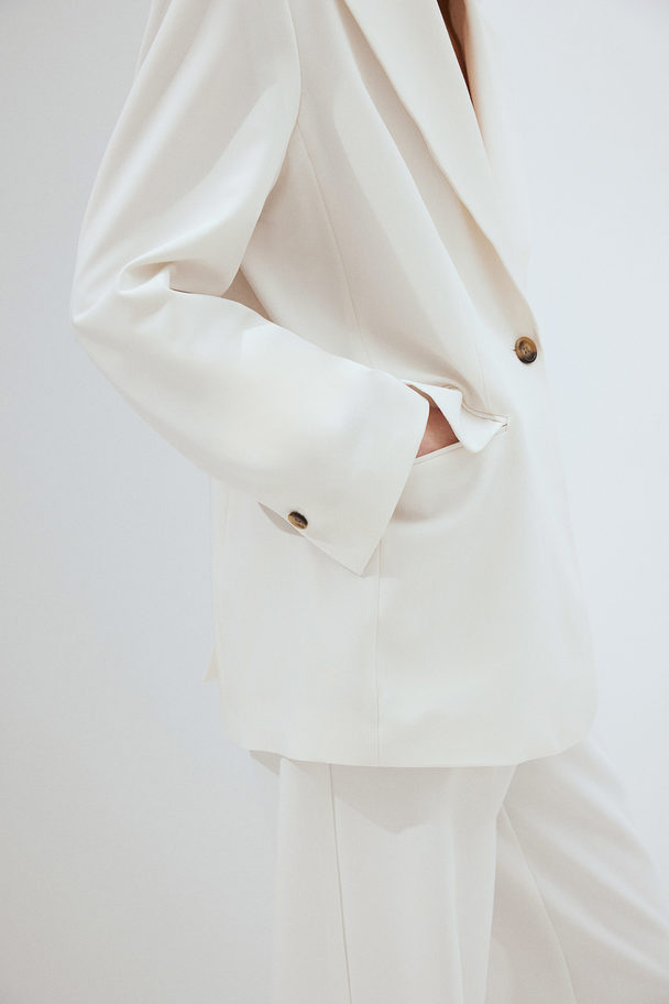 H&M Single-breasted Blazer White