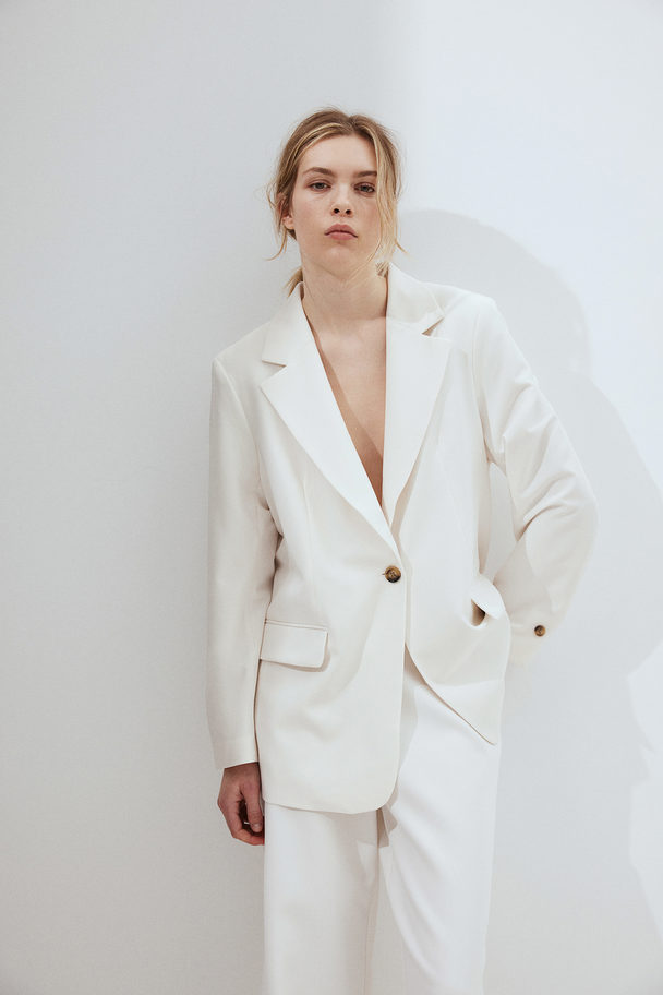 H&M Single-breasted Blazer White