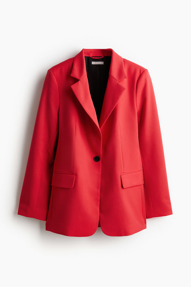 H&M Single-breasted Blazer Red