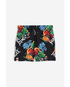 Printed Pull-on Shorts Black/lego Ninjago