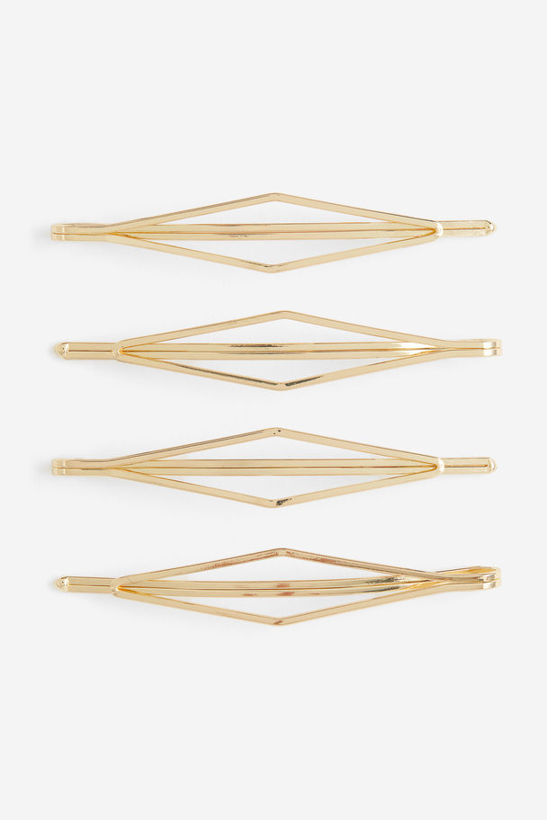 H&M 4-pack Hair Grips Gold-coloured