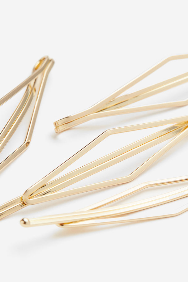 H&M 4-pack Hair Grips Gold-coloured