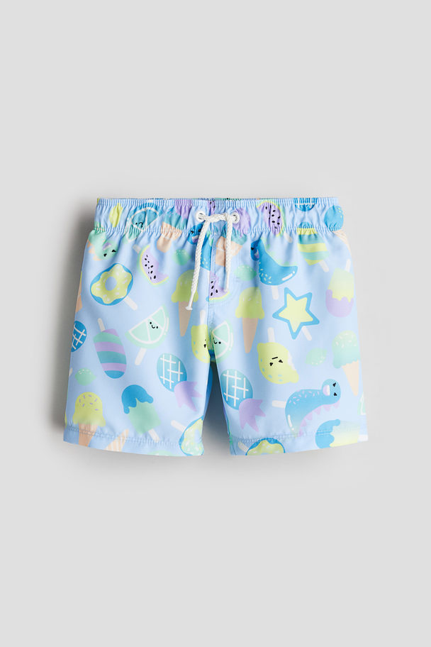 H&M Swim Shorts Light Blue/ice Cream