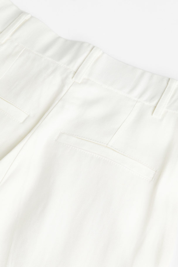 H&M Elegante Hose mit hohem Bund Weiß