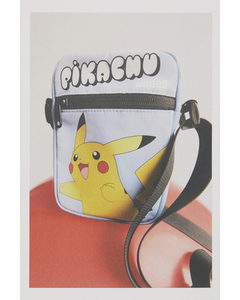 Crossbody-tas Met Print Lichtblauw/pokémon
