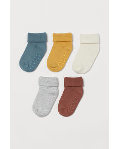 5-pack Socks Yellow/turquoise