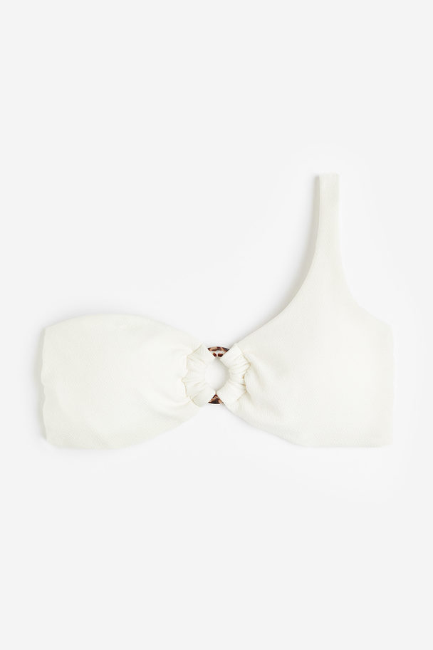 H&M Gepolstertes One-Shoulder-Bikinitop Weiß