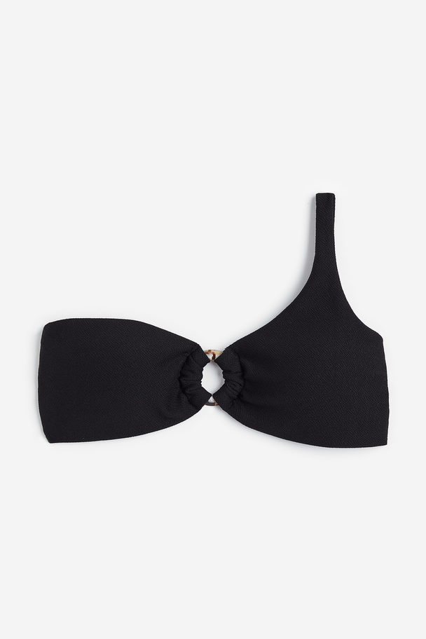 H&M Padded One-shoulder Bikini Top Black