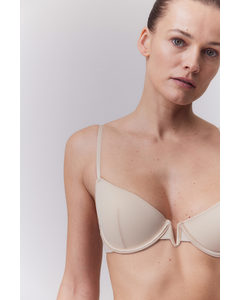 Push-up Demi-bh Van Mesh Lichtbeige