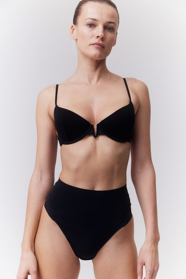 H&M Demi-Push-up-BH aus Mesh Schwarz