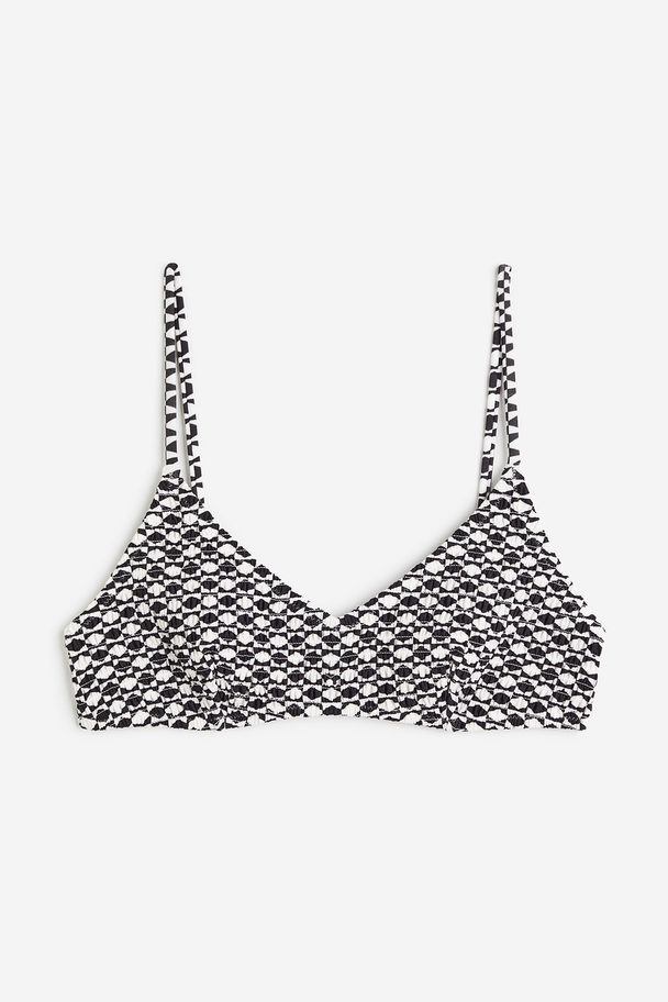 H&M Bikinitop Sort/mønstret