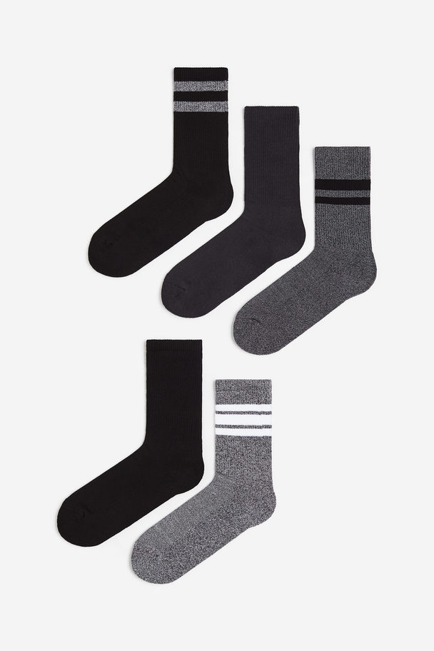 H&M 5-pack Socks Dark Grey Marl