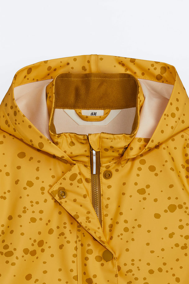 H&M Rain Jacket Yellow/spotted
