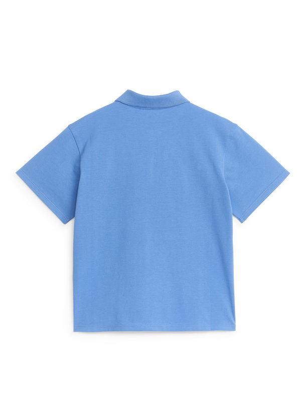ARKET Piqué Poloshirt Blauw