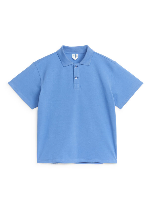 ARKET Piqué Polo Shirt Blue