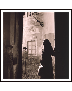 Medieval Street Alfama Lisbon Portugal 1940