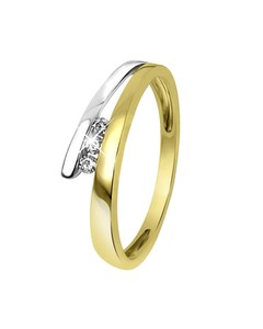 14 Karaat Bicolor Ring Met Diamant