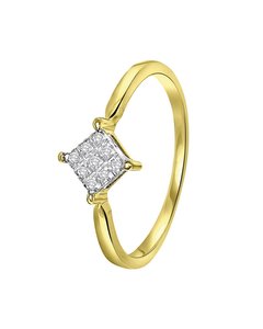 Ring, 585 Gelbgold, mit Diamant