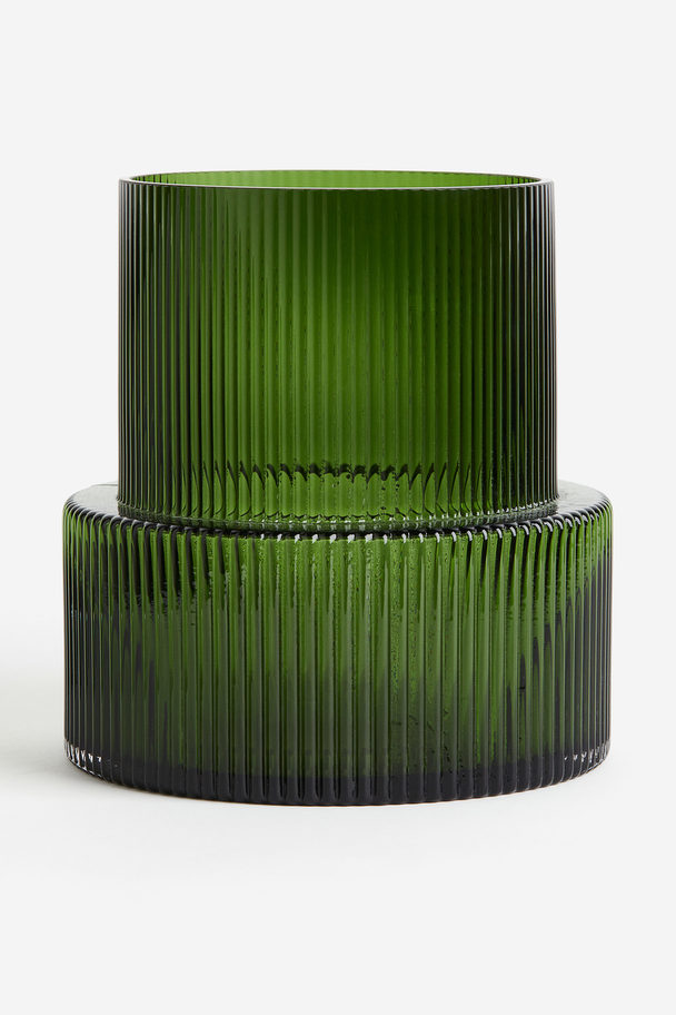 H&M HOME Vase I Glass Mørk Grønn