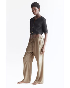 Linen-blend Trousers Beige