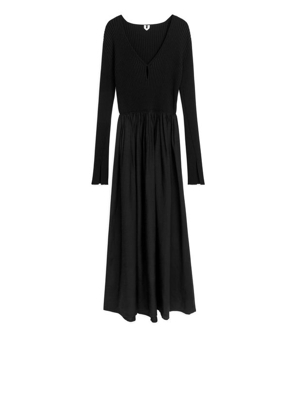 ARKET Combined Midi Dress Black