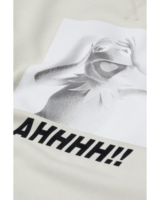 H&M Cotton-blend Sweatshirt Greige/the Muppets