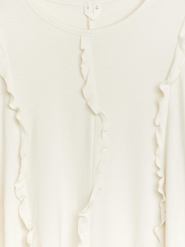 ARKET Frill Top Off-white