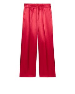 Satin Trousers Red