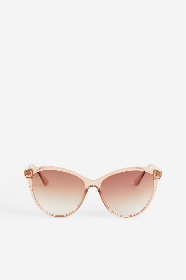 H&M Cat-Eye-Sonnenbrille Hellbeige