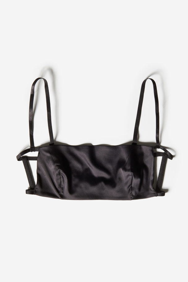 H&M Blød Bralette Med Glans Koksgrå