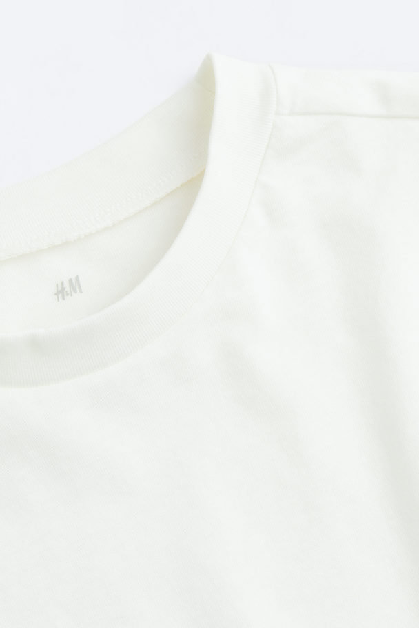 H&M Oversized Shirt Met Lange Mouwen Wit