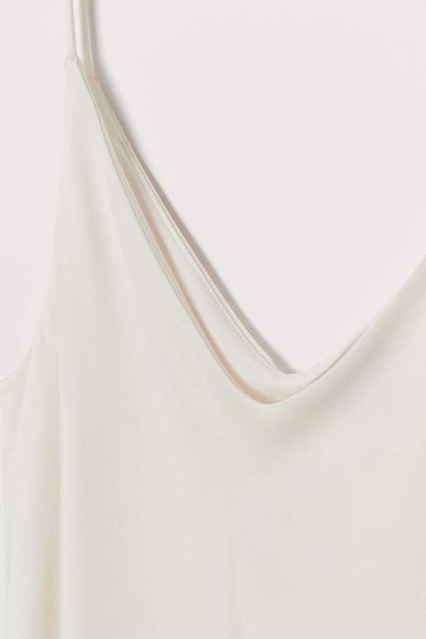 H&M V-neck Strappy Top Natural White