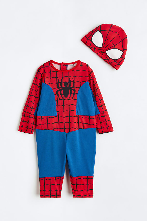 H&M Tweedelige Verkleedset - Spider-man Blauw/spider-man