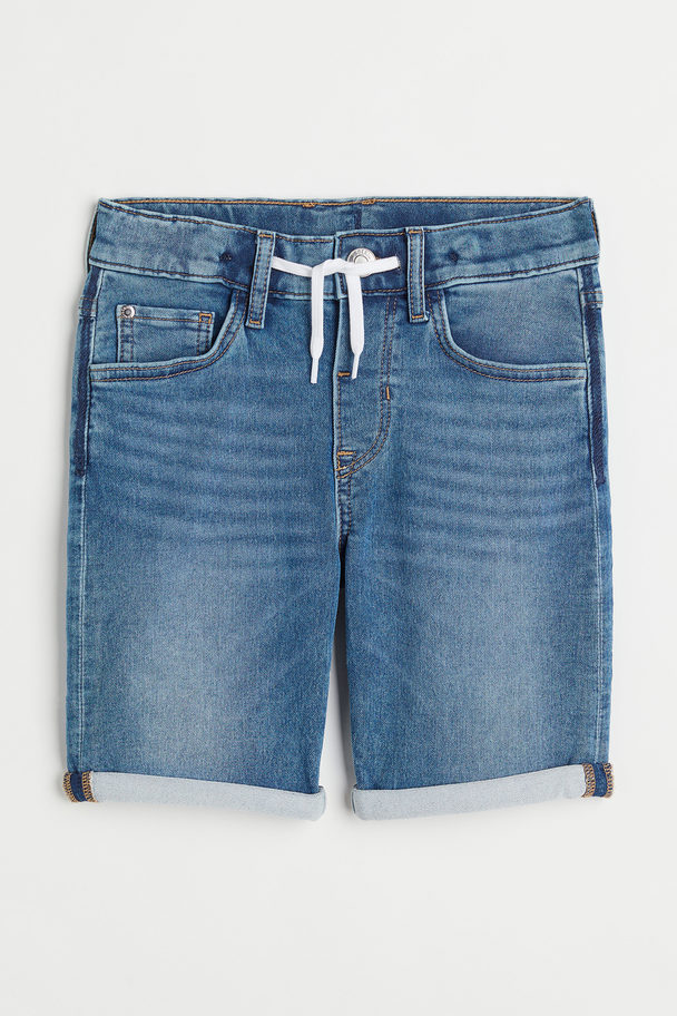 H&M Super Soft Slim Fit Shorts Blau