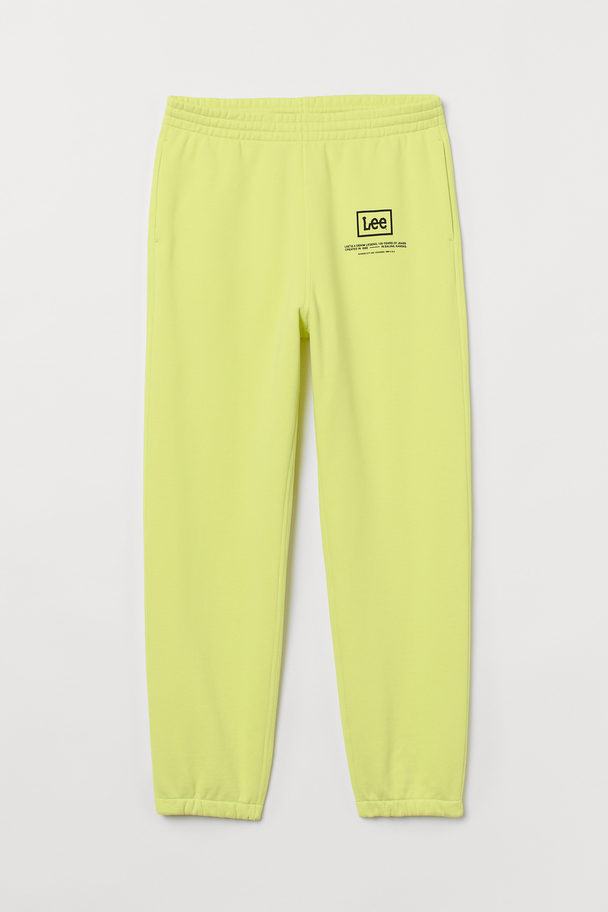 H&M Cotton Joggers Neon Yellow