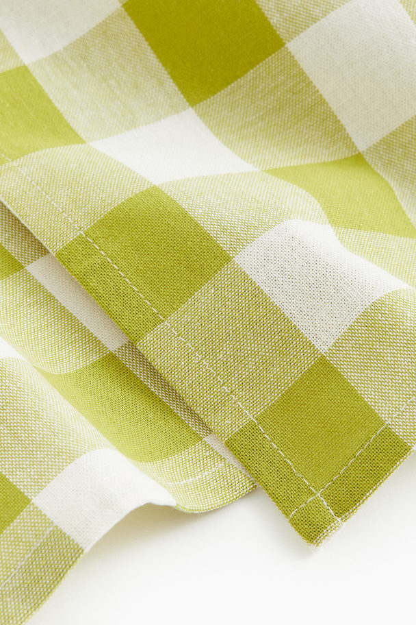 H&M HOME 2-pack Cotton Napkins Green/checked
