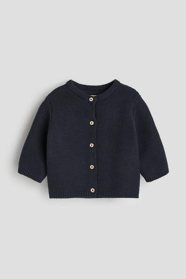 H&M Knitted Cardigan Navy Blue