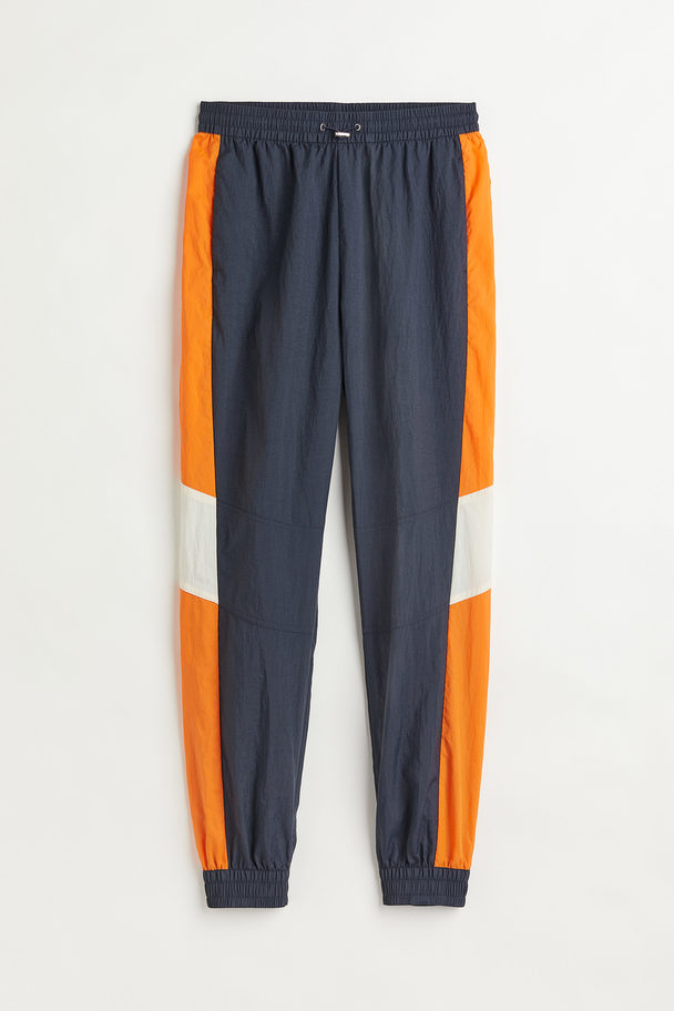 H&M Track Pants Navy Blue/orange
