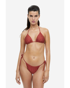 Padded Triangle Bikini Top Red