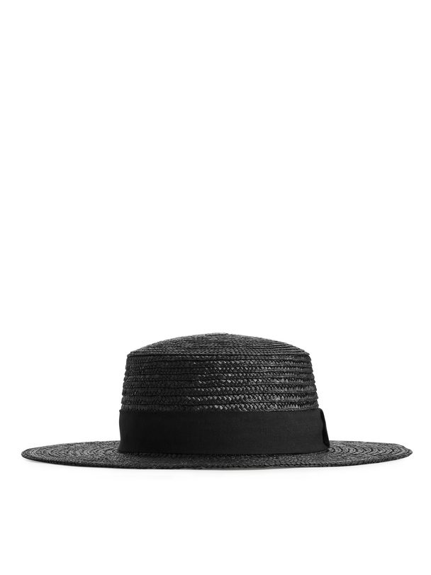 ARKET Straw Hat Black