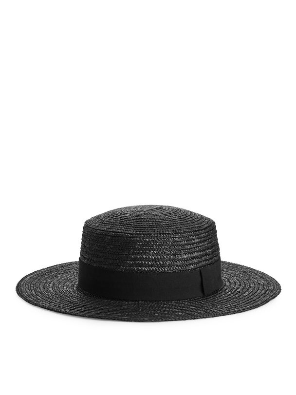 Arket Straw Hat Black